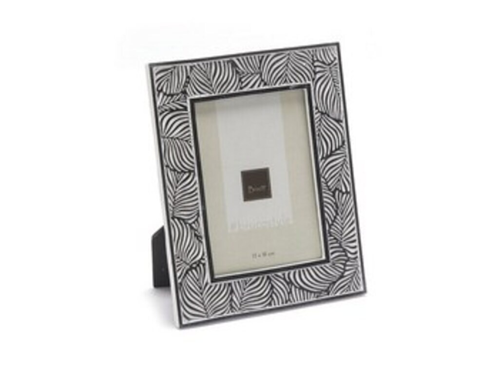 Portafoto leaves cm 20x25 bianco/nero - b6114