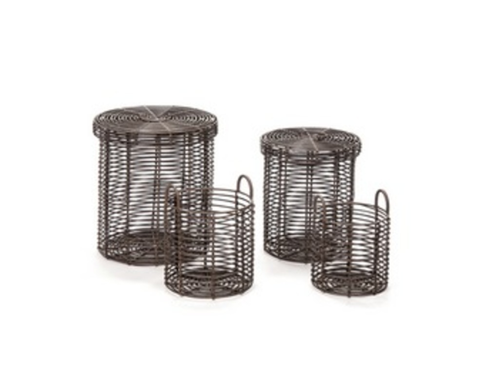 Cesto rope cm 24x31  con manici caffè - b6755 Cesto rope cm 24x31  con manici caffè - b6755