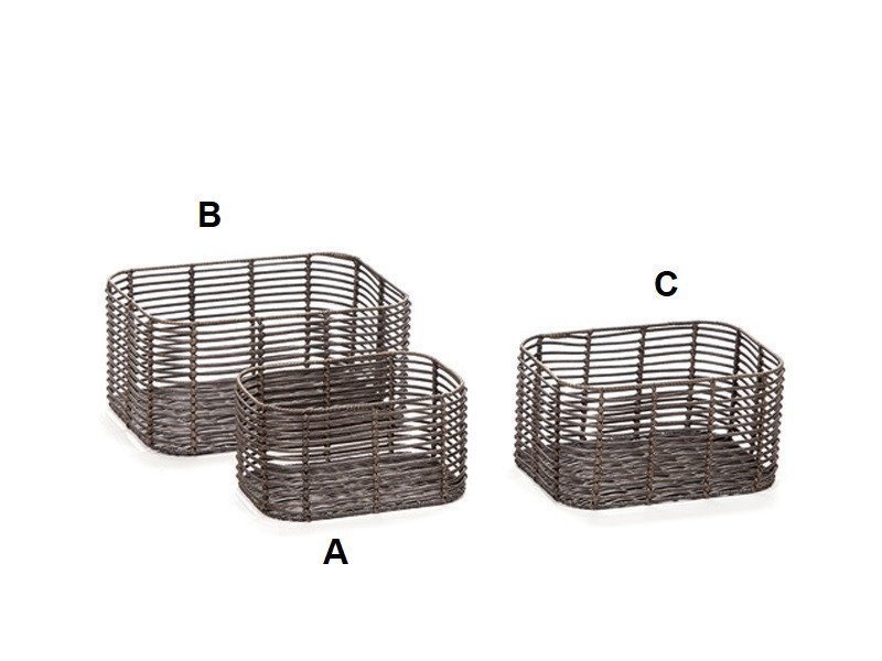 Cesto rope cm 33 x24 x17 caffè - b6758 Cesto rope cm 33 x24 x17 caffè - b6758