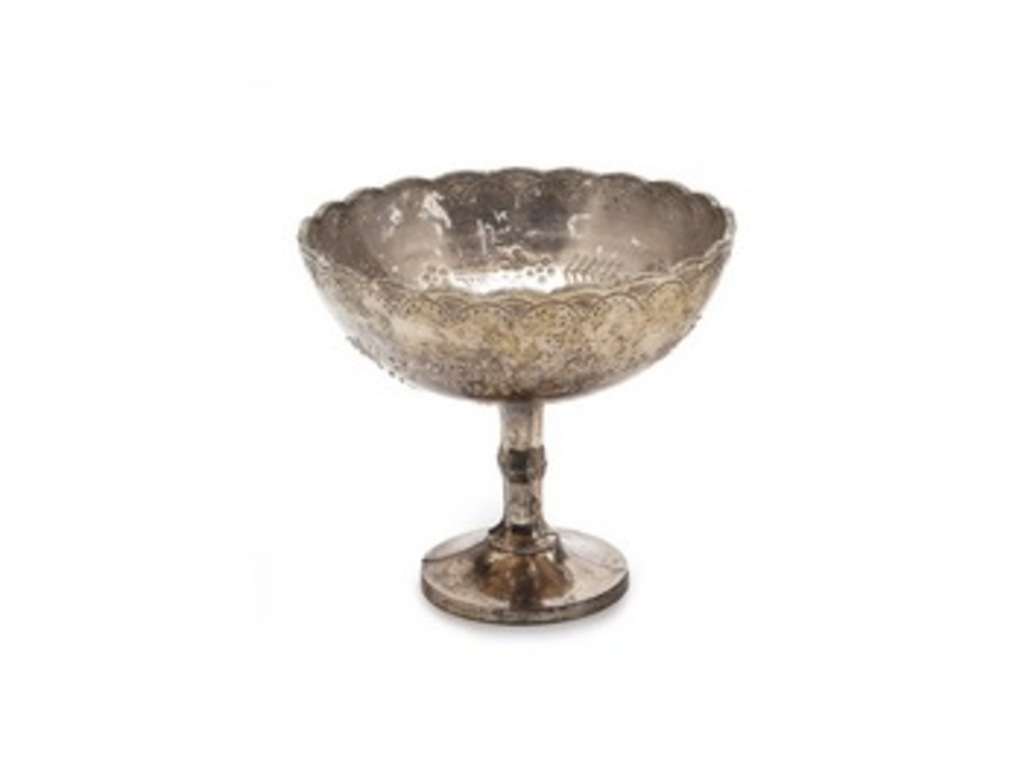 Alzatina vetro cm 20x18 antico/Rame - b6818