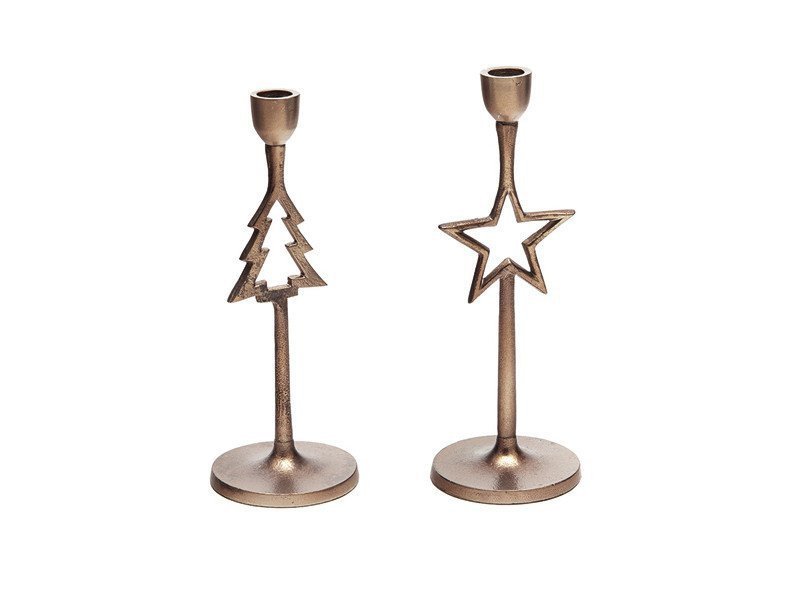 Candelabro alluminio star/tree cm 10x28 bronze - b7230 Candelabro alluminio star/tree cm 10x28 bronze - b7230