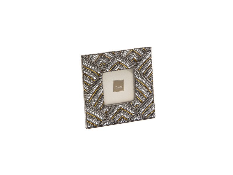 Portafoto perline mercury cm 19x19 silver - b7287