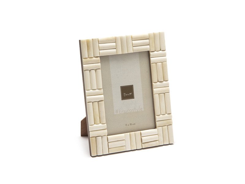Portafoto bones brick cm 19x24 bianco - b7456