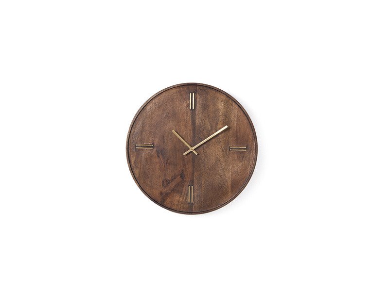 Orologio legno da muro tondo cm 41x41 caffè - b7488