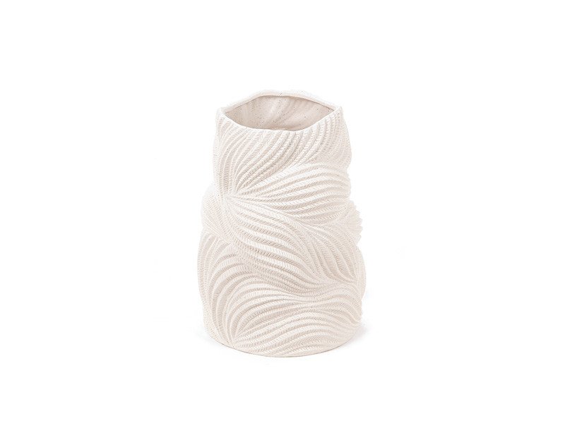 Vaso ceramica dune cm 26x26x37 crema - b7519