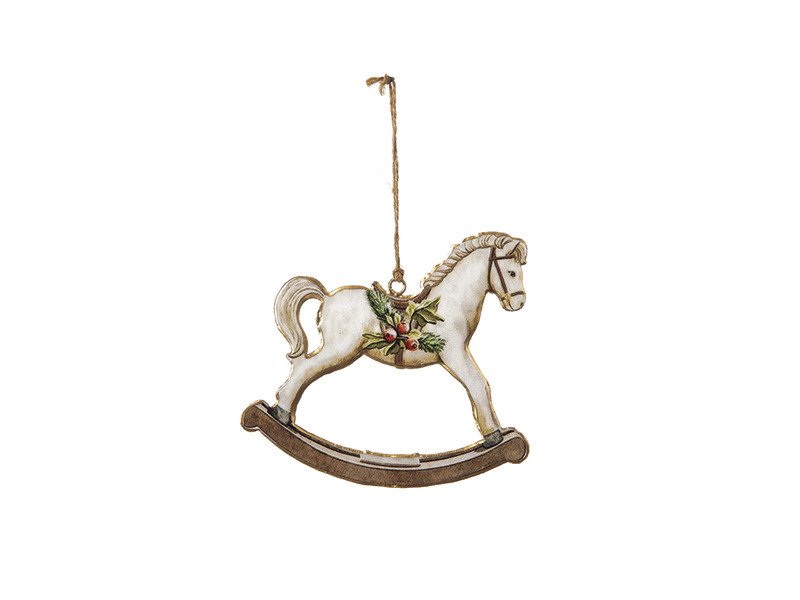 Decorazione double metal horse cm15x14 multi - b7723