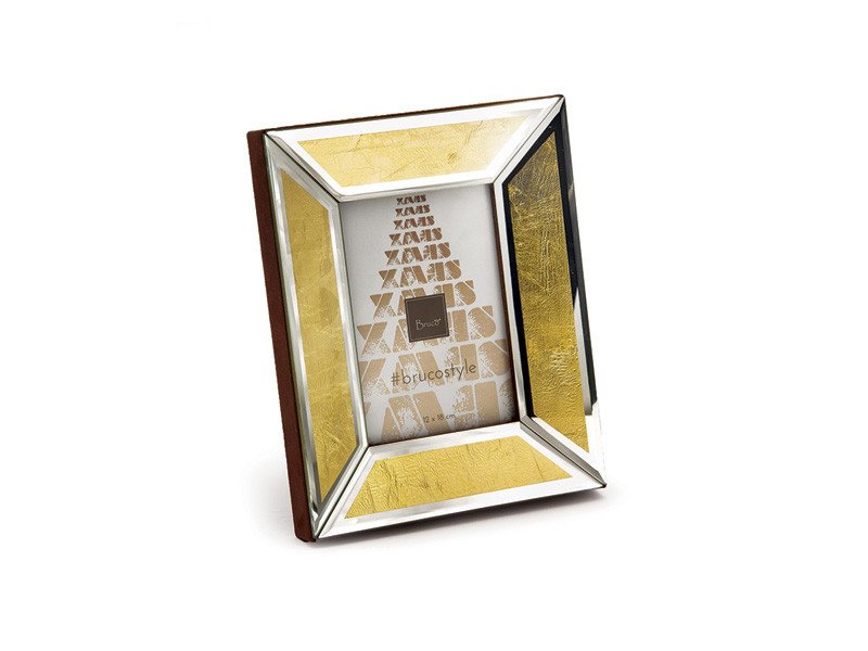 Portafoto specchio gold foil cm22x27 oro - b7745 Portafoto specchio gold foil cm22x27 oro - b7745
