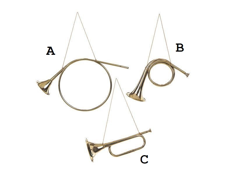 Tromba metal decorativa cm28x10 oro - b7770