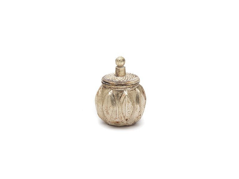 Barattolo vetro con candela cm10x14 antique gold - b7782