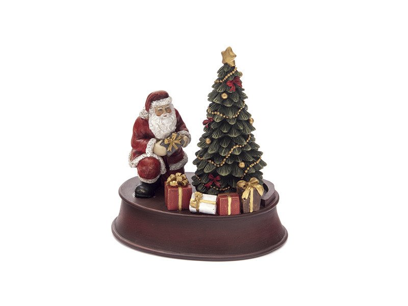 Carillon resina santa e gift  cm16x12x17 multicolor - b7929