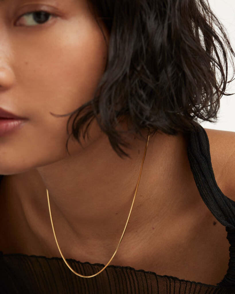 Collana Snake  - Argento placcato oro 18K - co01-446-u