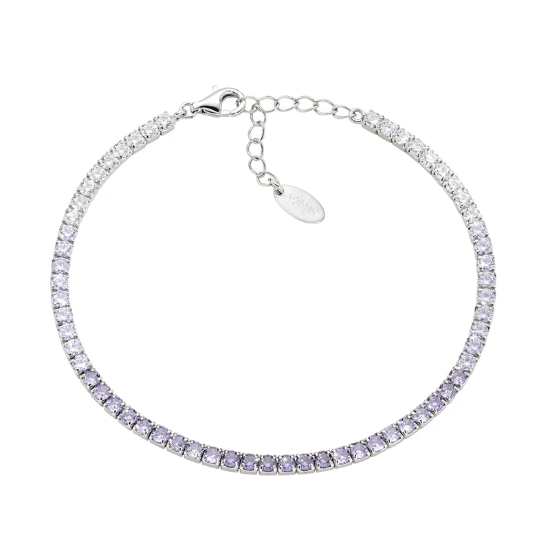 Bracciale Tennis Degradé Viola con Zirconi 2,5 mm - bt25debvi17 Bracciale Tennis Degradé Viola con Zirconi 2,5 mm - bt25debvi17