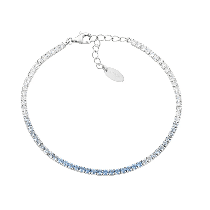 Bracciale Tennis Degradé Azzurro con Zirconi - btdebac16 Bracciale Tennis Degradé Azzurro con Zirconi - btdebac16