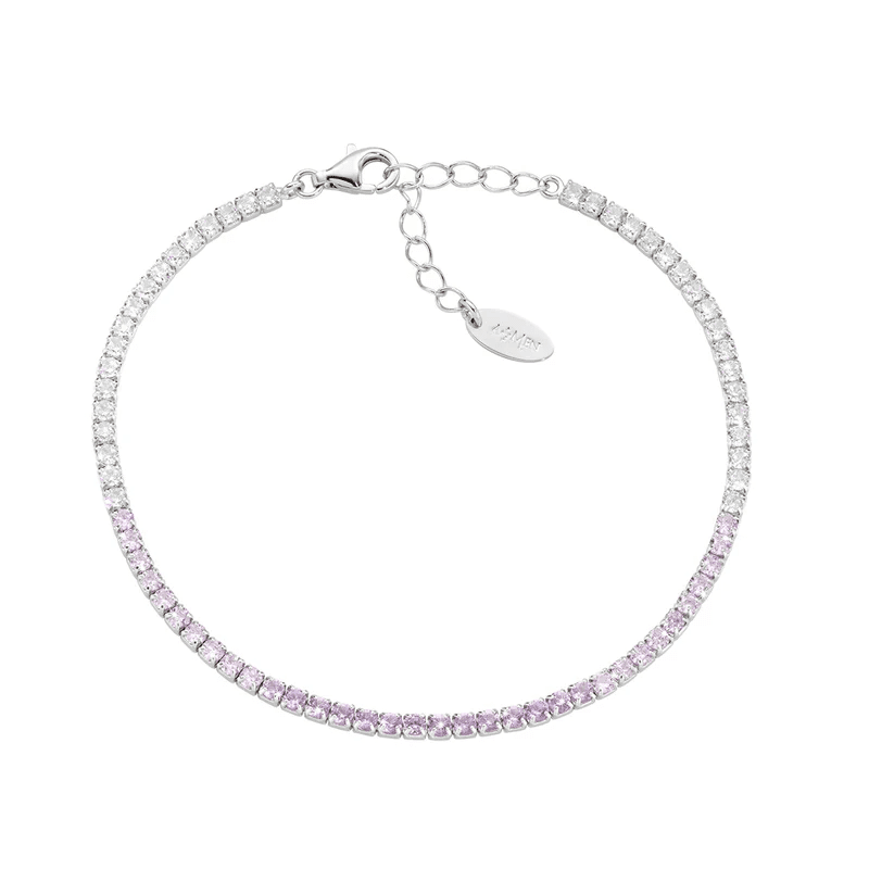 Bracciale Tennis Degradé Rosa con Zirconi - btdebro16 Bracciale Tennis Degradé Rosa con Zirconi - btdebro16