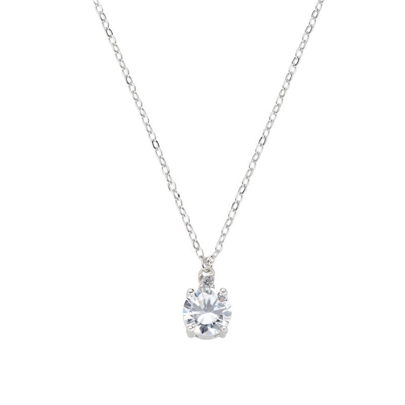 Collana Diamonds con Solitario Bianco - cl2sobbz Collana Diamonds con Solitario Bianco - cl2sobbz