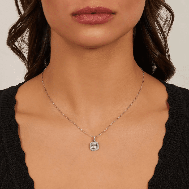 Collana Lady Con Morganite Taglio Radiant e Zirconi Bianchi - clquabbmoz Collana Lady Con Morganite Taglio Radiant e Zirconi Bianchi - clquabbmoz