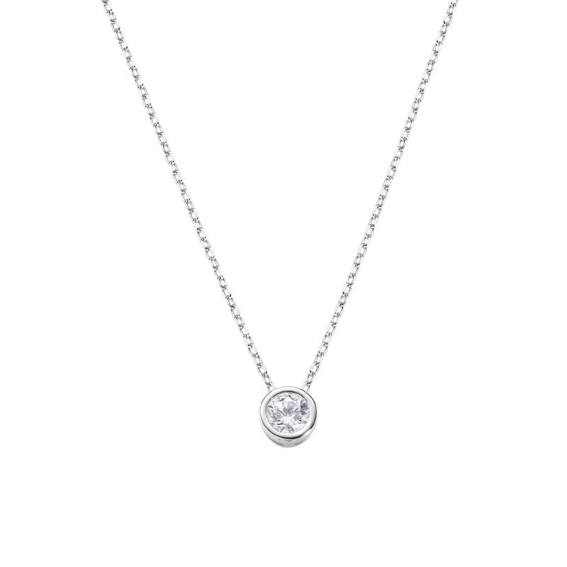 Collana Diamonds con Punto Luce Tondo Piccolo - clsot40bb Collana Diamonds con Punto Luce Tondo Piccolo - clsot40bb
