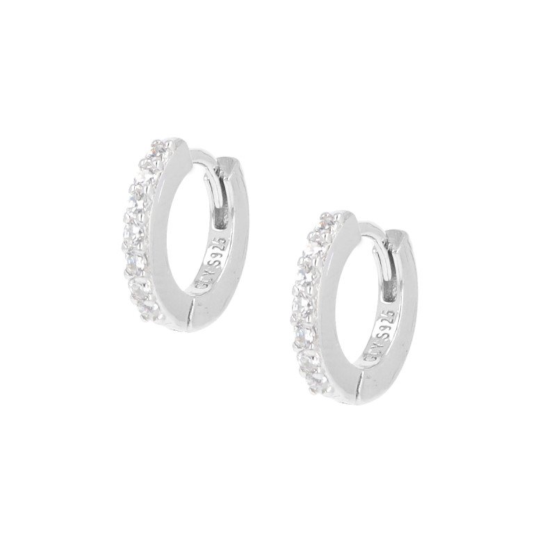 Orecchini cerchio tennis mania zirconi bianchi - et1bb Orecchini cerchio tennis mania zirconi bianchi - et1bb