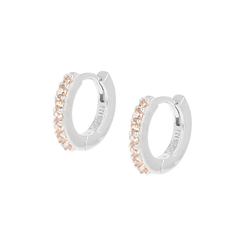 Orecchini cerchio tennis mania zirconi champagne - et1bch Orecchini cerchio tennis mania zirconi champagne - et1bch