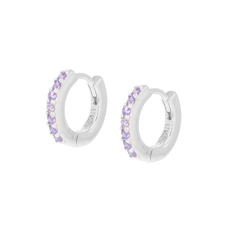 Orecchini cerchio tennis mania zirconi lilla - et1bli Orecchini cerchio tennis mania zirconi lilla - et1bli