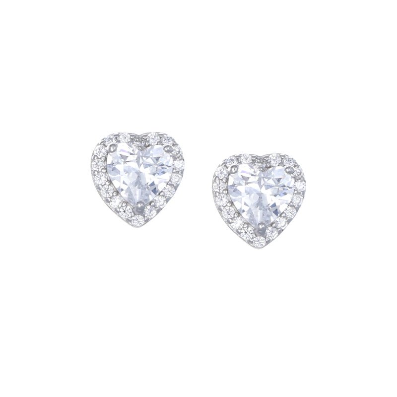 Orecchini diamonds cuore bianco - eticsbbz