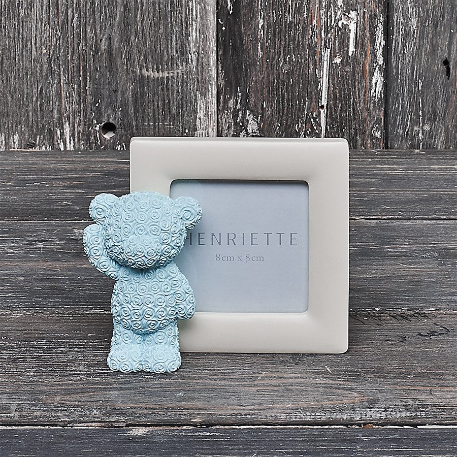 Cornice quadrato orsetto 13x11(8x8) blu - d14840