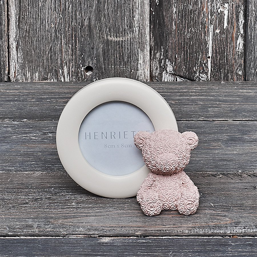 Cornice tonda orsetto 13x11(8x8) rosa - d14842 Cornice tonda orsetto 13x11(8x8) rosa - d14842