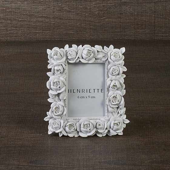 Cornice bouquet bianco 12x14 (6x9) - d15098