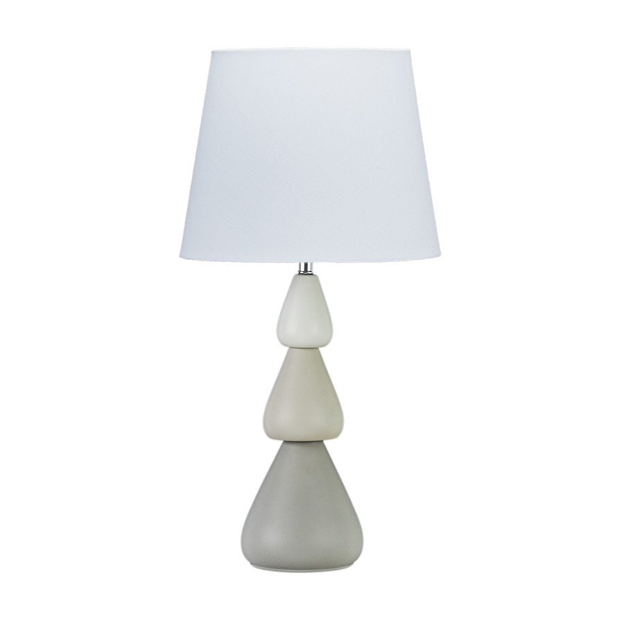 Lampada diametro 28 h.54cm bianca. paralume e lampada led inclusi - d17450
