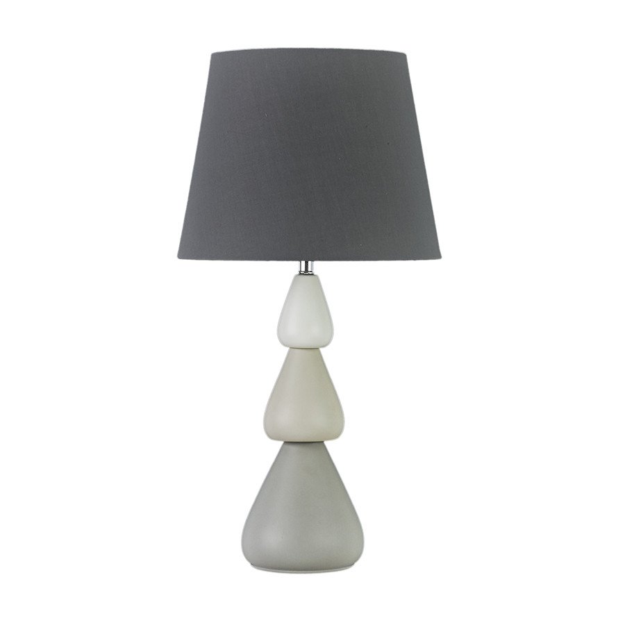 Lampada diametro 28 h.54cm grigia. paralume e lampada led inclusi - d17451 Lampada diametro 28 h.54cm grigia. paralume e lampada led inclusi - d17451