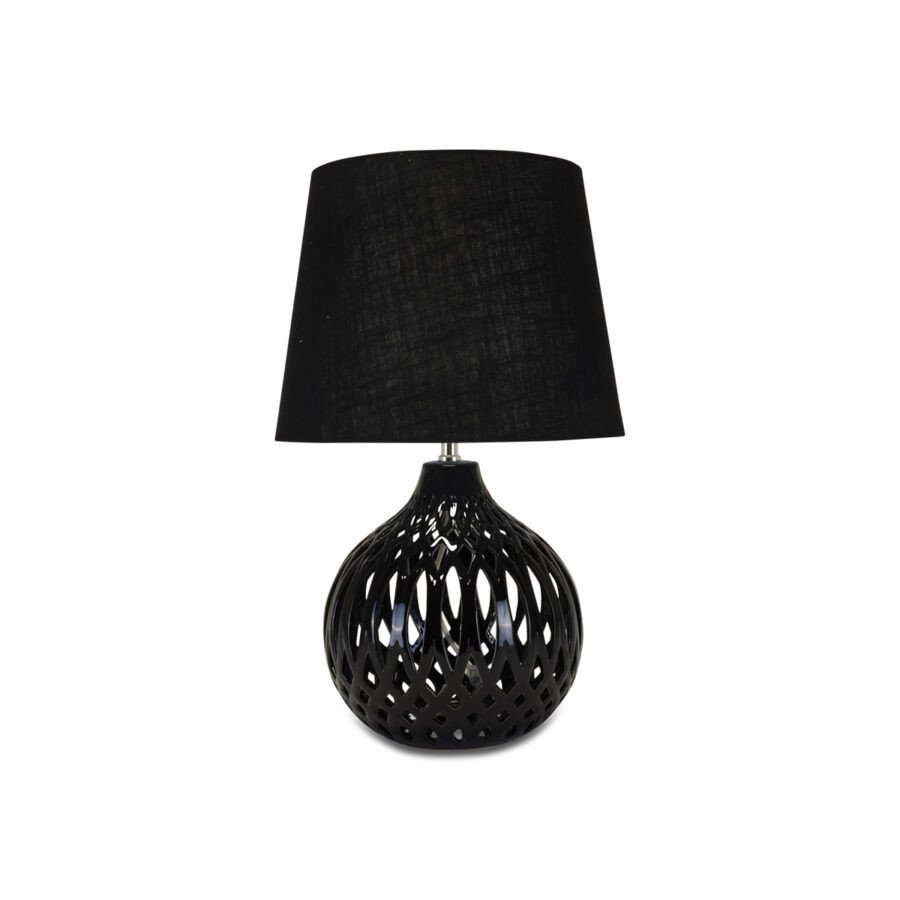 Lampada sferica nera diametro 34 h.54cm. - d18425 Lampada sferica nera diametro 34 h.54cm. - d18425