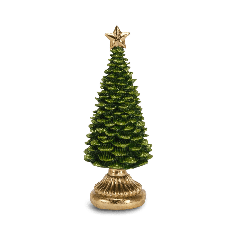 Albero Verde Glitter Oro Cm.10x25,5h. - d18603