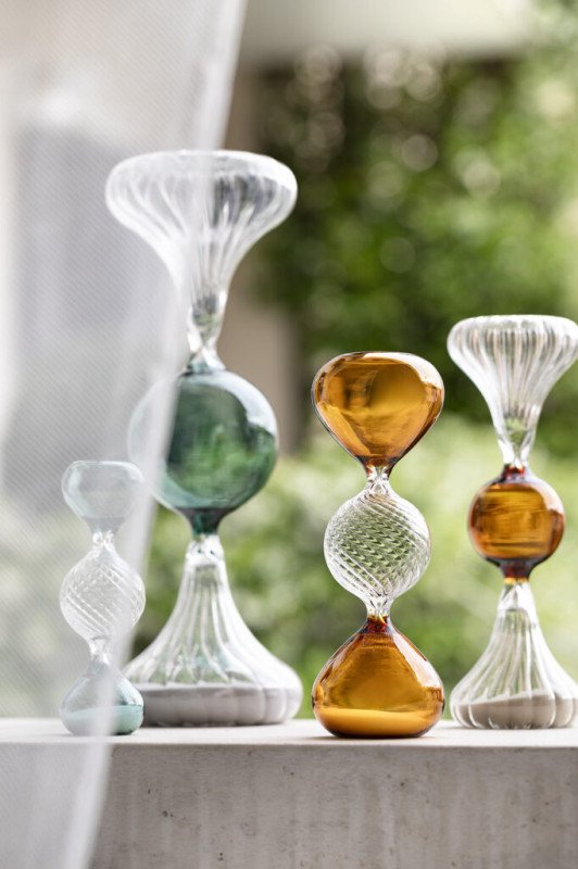 Clessidra bicolore ottanio diametro 10 cm - d18673