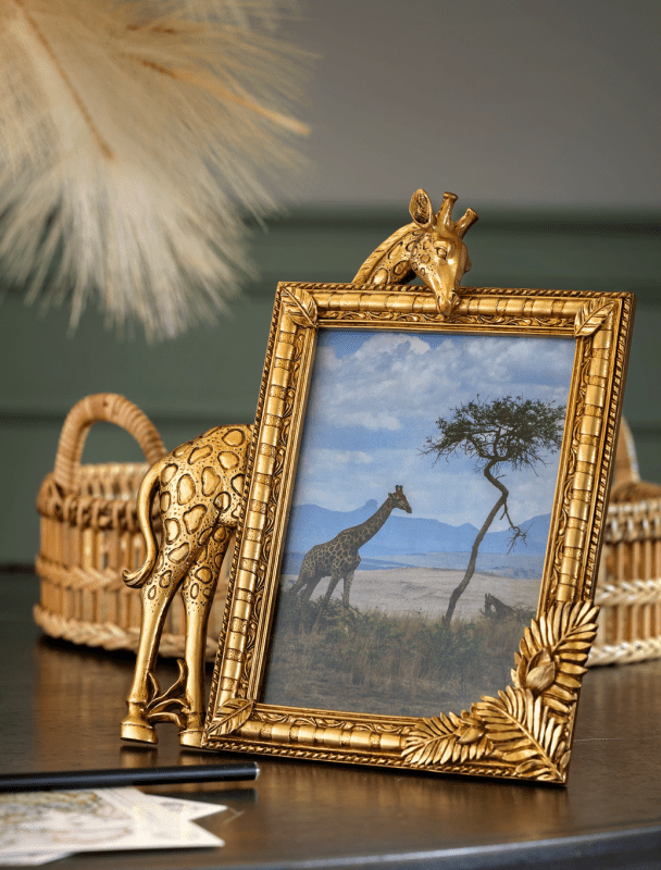 Cornice giraffa oro  formato foto 13x18 - d18705