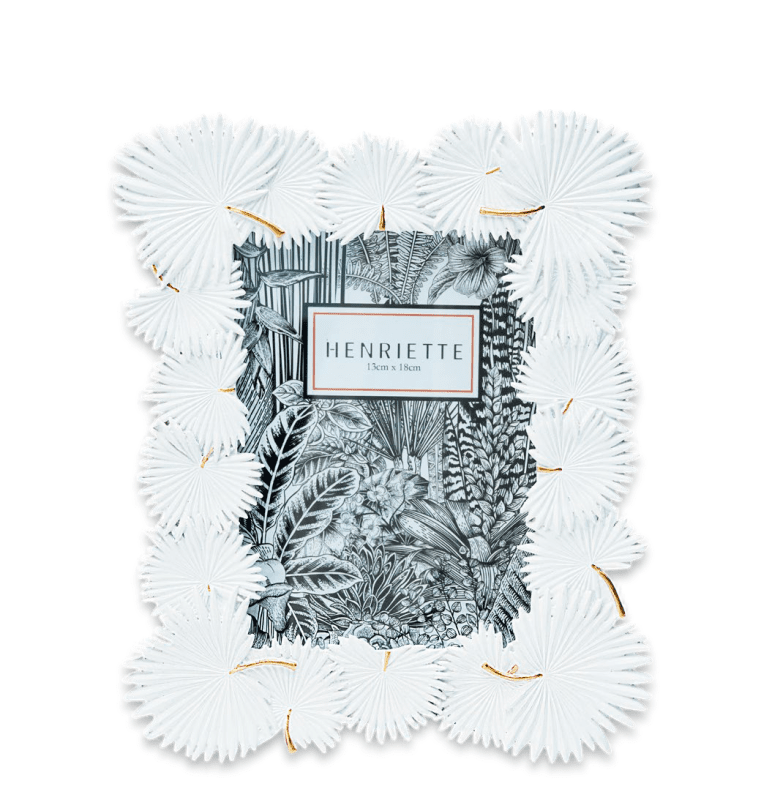 Cornice palme bianca formato foto 20x25 - d18711