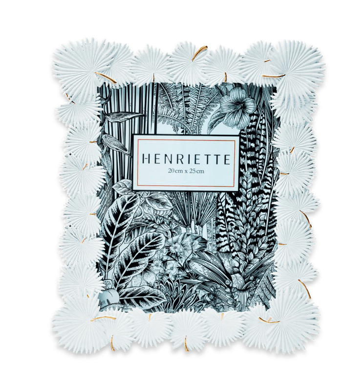 Cornice palme bianca formato foto 20x25 - d18712