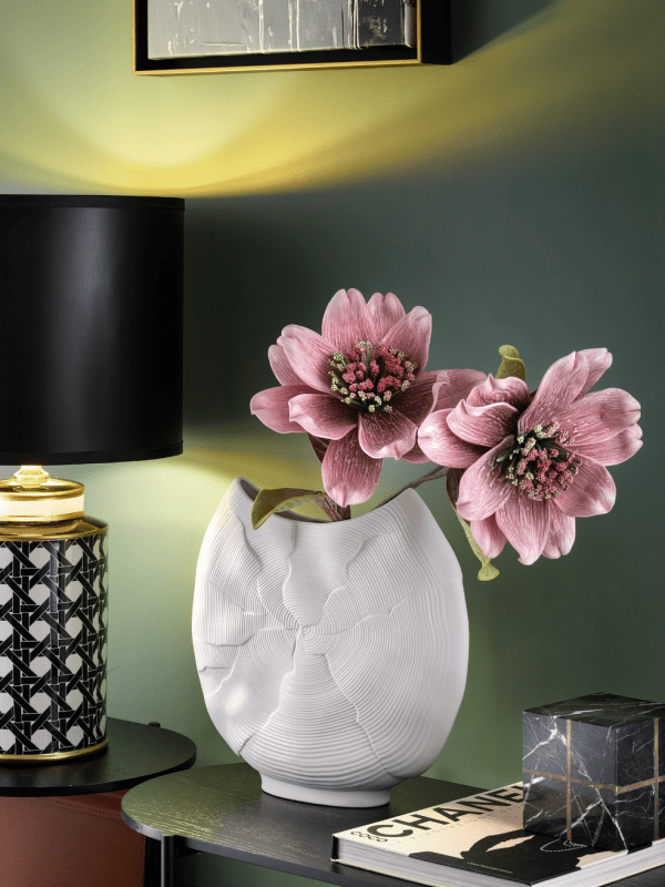 Vaso increspato bianco - d18761