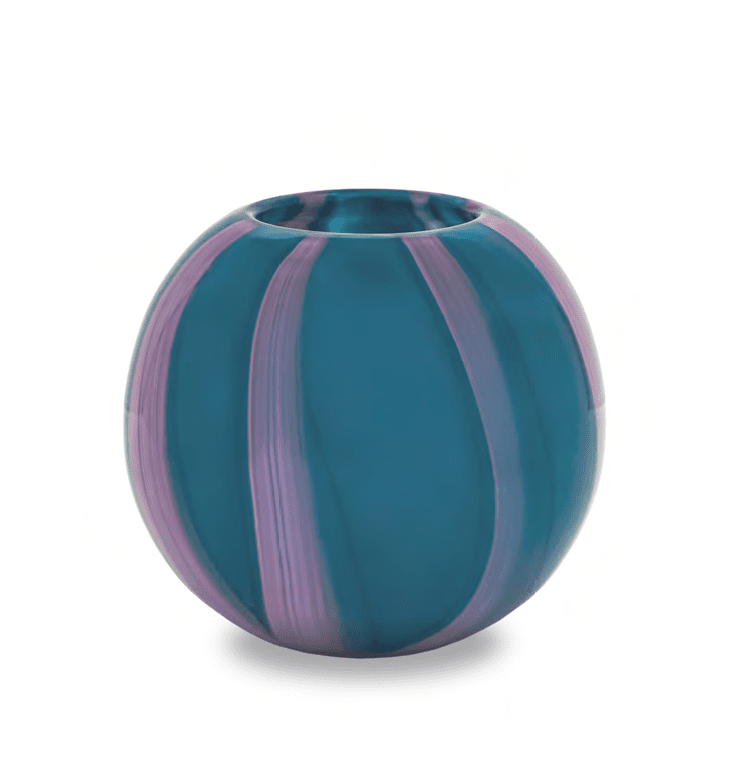 Vaso blu cm.17x17h. - d18774