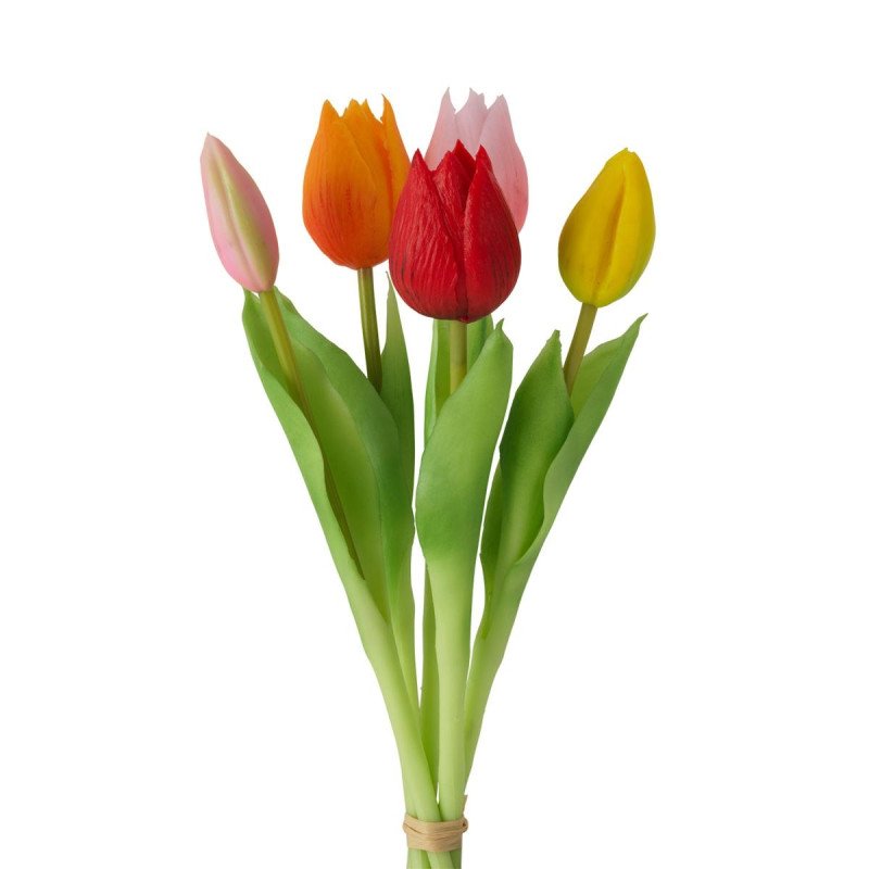 BOUQUET 5 TULIPANI CM.28 Multicolor - d19003