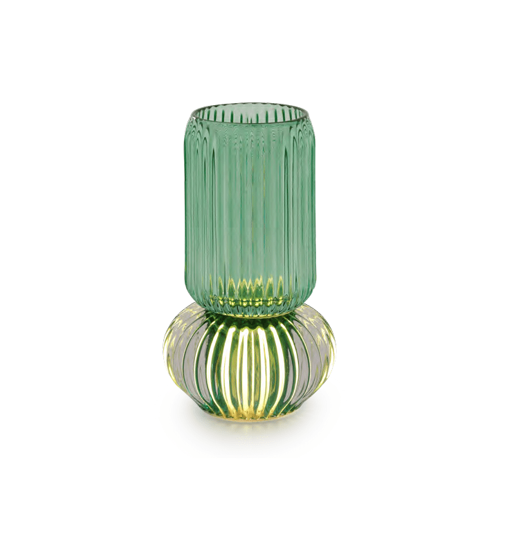 Vaso diametro  Verde con luce led - d19019