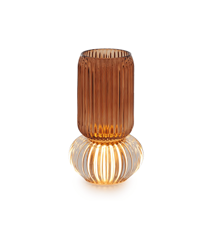 Vaso diametro Caffe' con luce led - d19021