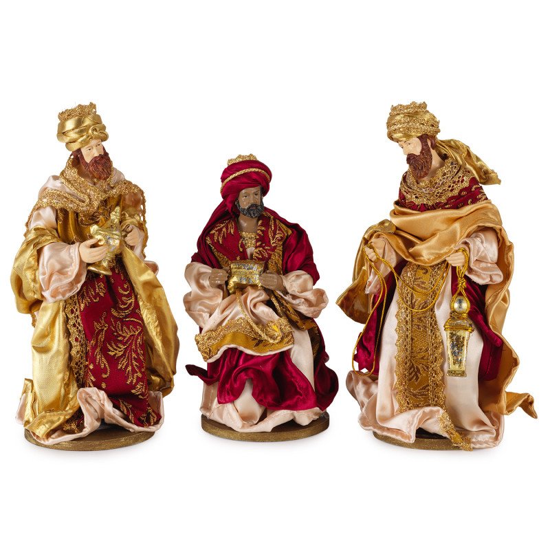 Set 3pz Re Magi Rosso Oro H.28cm. - d19200