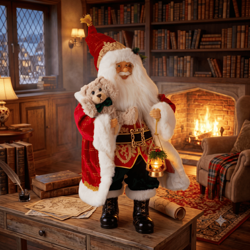 Babbo Natale Con Peluche H.48cm. - d19237