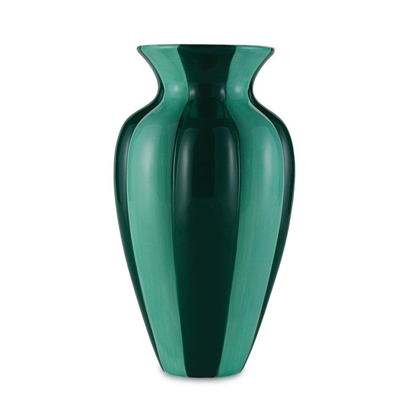 Vaso in Vetro Menta Petrolio d 17 h 30 cm - d19375
