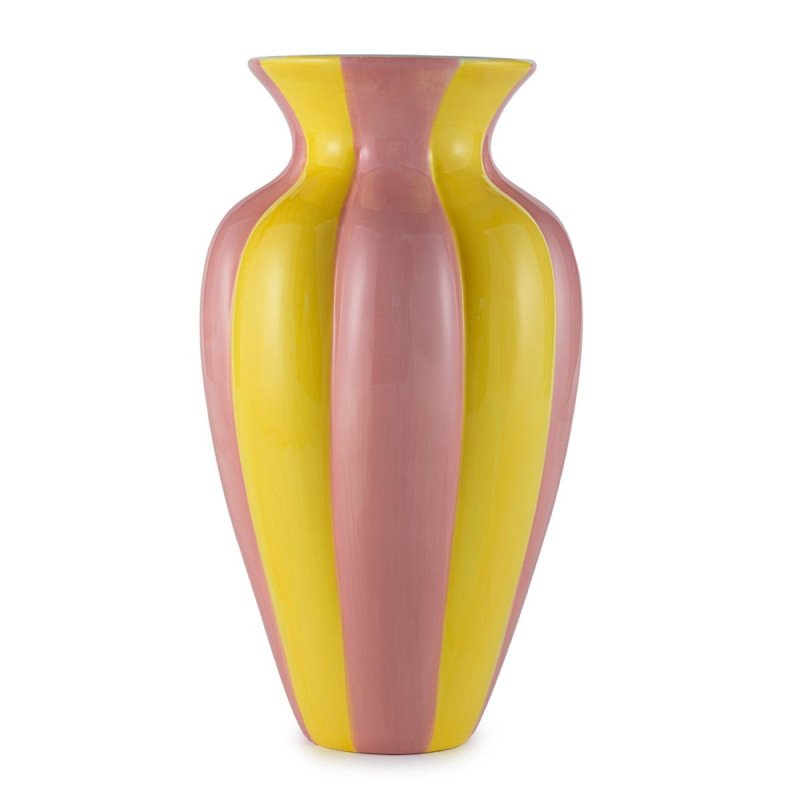 Vaso in Vetro Rosa Limone d 17 h 30 cm - d19376