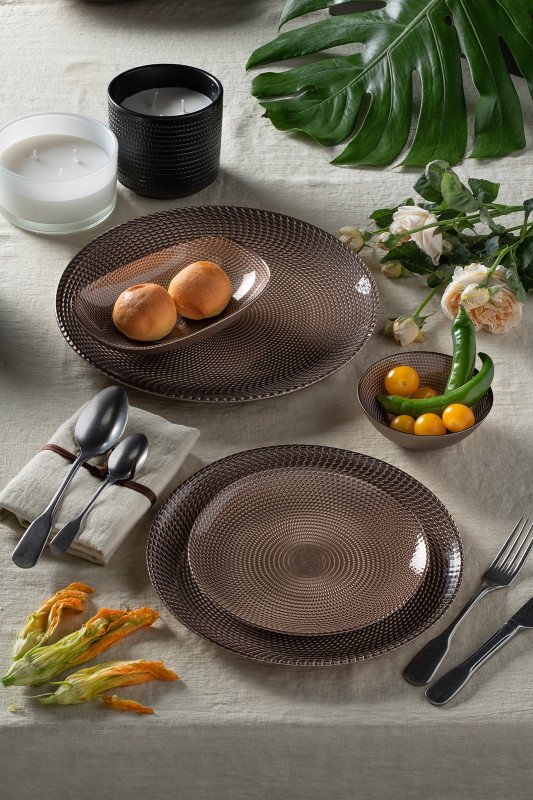 Set da 2 coppe piccole 14cm giulia bronzo - giu1407br