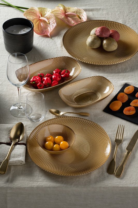 Set da 2 coppe piccole 14cm giulia oro - giu1407or