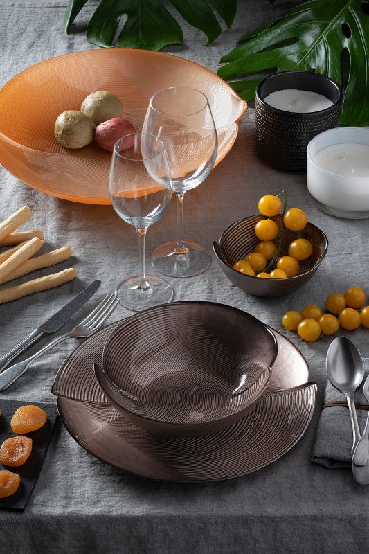 Set da 2 coppe piccole 15cm serena bronzo - ser1507br