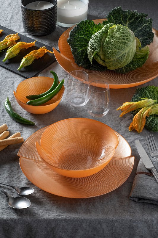 Coppa grande piatto  fondo 22cm serena salmone - ser2203sa