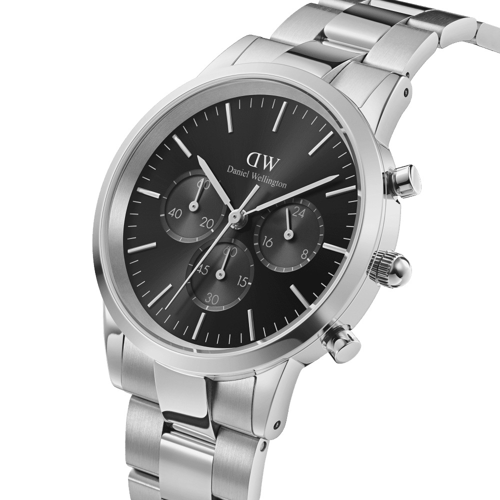Iconic Chronograph Link Onyx S - Silver / 42mm - dw00100645